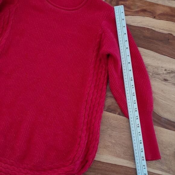 Cashmere & Wool Blend, Cable Knit Sweater - Picture 6 of 16